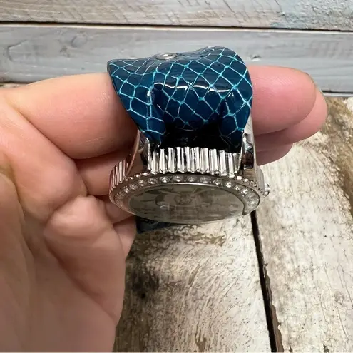 Vintage Disney Mickey Mouse Watch Set 6 Bands MZ Berger & Co Collectible Blue