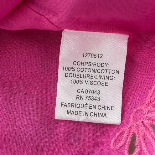 Caroline Constas Skirt Womens Large Floral Lace Tiered Crop Top Matching Co Ord Pink