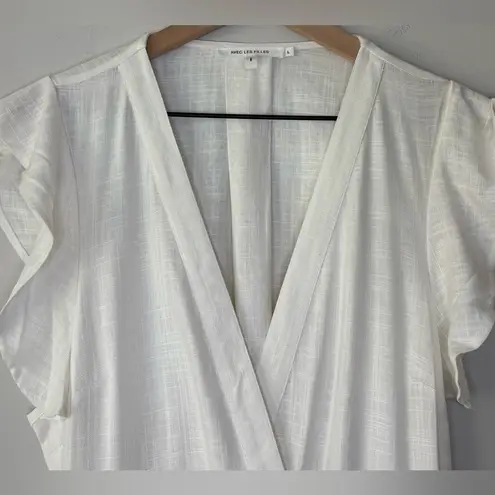 Avec Les Filles Avec Le Filles Cutout Slub Linen Dress