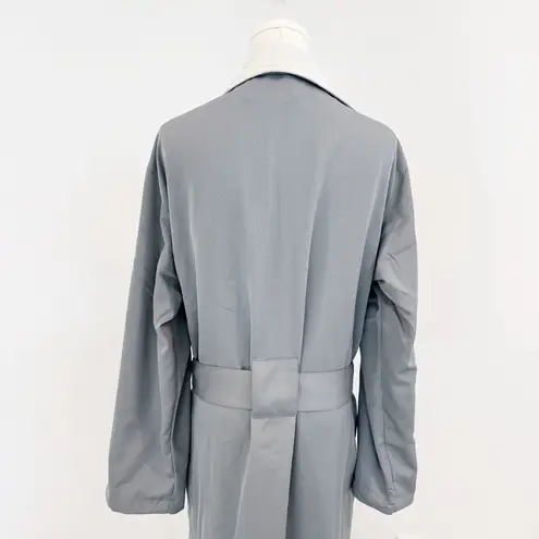 Restoration Hardware Signature Spa Robe Unisex Gray White Loungewear Size Large
