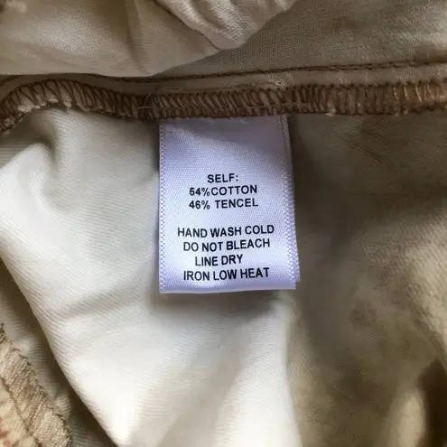 Prómesa Promesa Beige White Tie Dye Cargo Jogger Pants Drawstring Women's Size Small