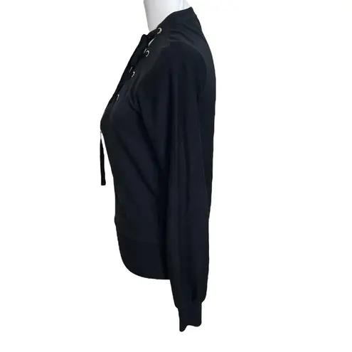Tops Lagence Josilyn Lace Up Sweatshirt Black Top Women’s Size XS