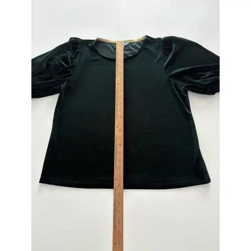 Draper James RSVP Velvet Top Size L Forest Green Fairy Castlecore Holiday Party
