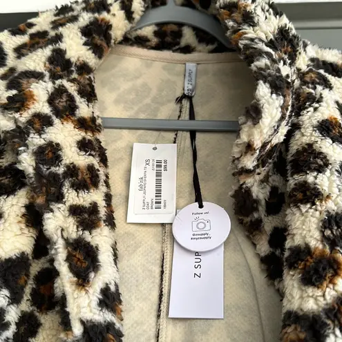 Z Supply NWT  Leopard Sherpa Coat