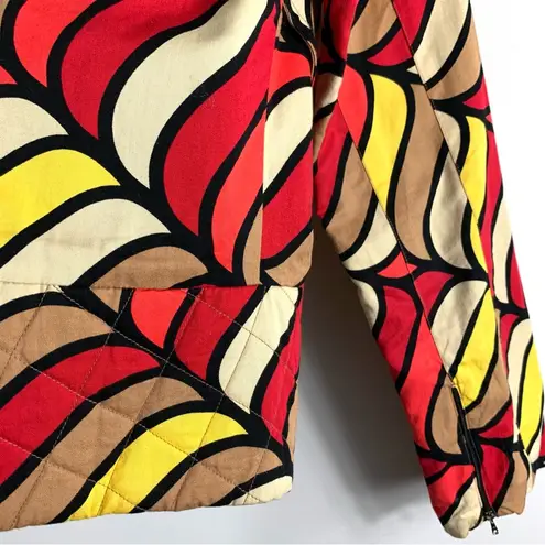 Totem Zip Up Abstract Print Jacket