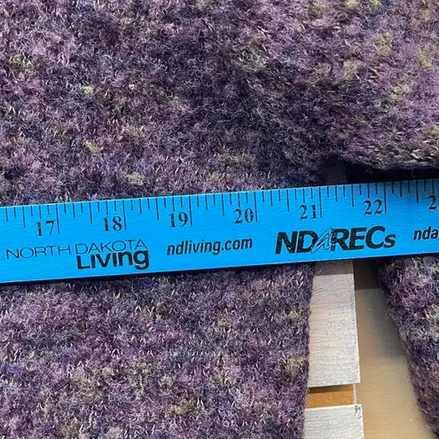 Casual Corner Annex Women's Heathered Purple Button Down Wool Cardigan 1X Plus