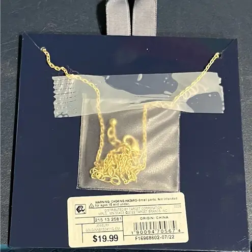 NWT! Beloved + Inspired 14K Gold Dipped 'Capricorn' Disc with Stones Necklace