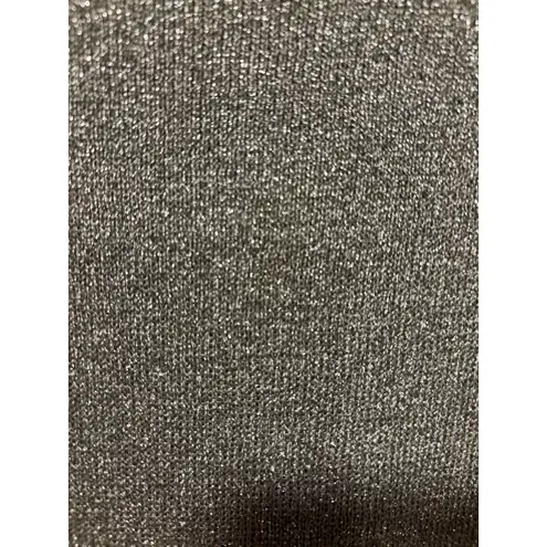 Ballinger Gold Vintage Silver Metallic Lurex Stretch Short Sleeve Knit Top Sz M Size M