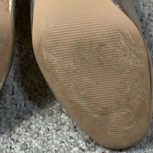 Comfortview Sidney Gold Bootie Boot Faux Croc Side Zip Size 8.5W