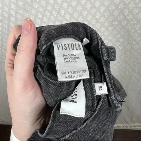 Pistola  Black Distressed High Rise‎ Boyfriend Jeans