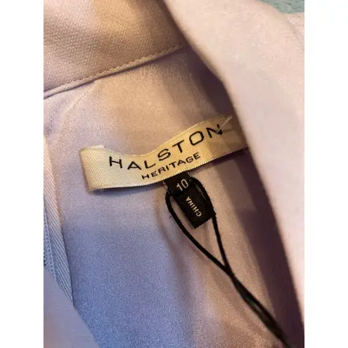 Halston Heritage Lavender Ice Twist Front Sheath Dress Size 10