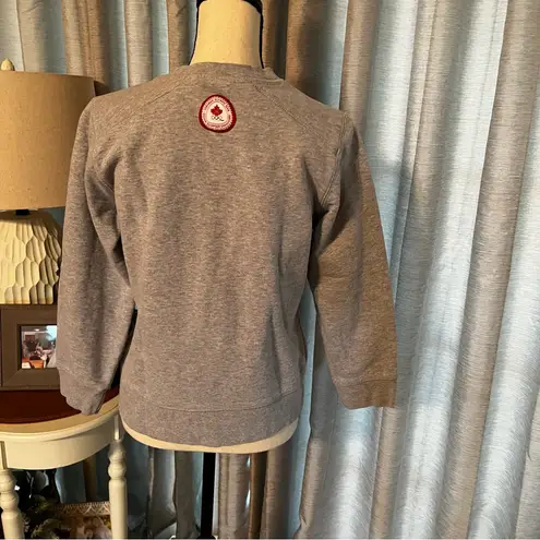 Canada Canadian Olympic Team Grey Gray Crewneck Sweatshirt See Measurements FLAW Size XS