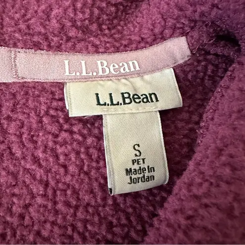 LL Bean Women's Purple Katahdin Fleece Jacket Full Zip Small Petite 518806 Size undefined