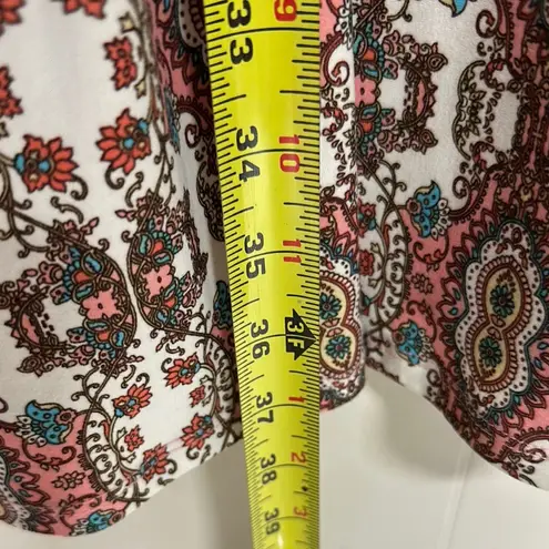 Allison Brittney Pink and Blue Sheath Midi Dress 3/4 Embroidered Sleeves