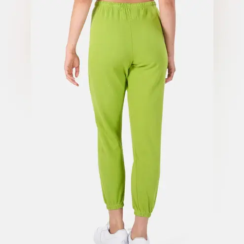 FreeCity Preppy Green Sweatpants Bird Logo Cotton French Terry Hopper Green