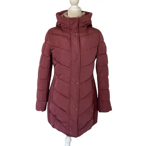 Andrew Marc Andrew Mark Walker Faux Fur Jacket Coat Women’s Size S Pink Terra Rosa Hooded