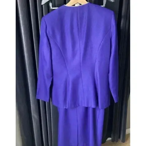 Alex Evenings ROYAL BLUE MOTHER OF THE BRIDE DRESS AND JACKET WITH JEWELS 10P