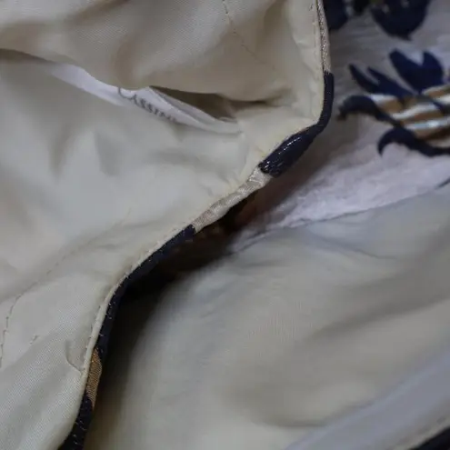 Oleg Cassini Brocade Off the Shoulder High Low Dress 6 Formal Floral Stunning Blue