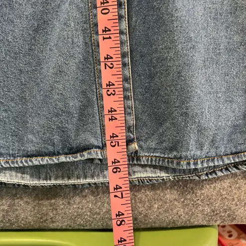 NorthStyle Denim Shirt Dress Long Sleeve Button Front Midi Blue Jean L Pockets Size undefined