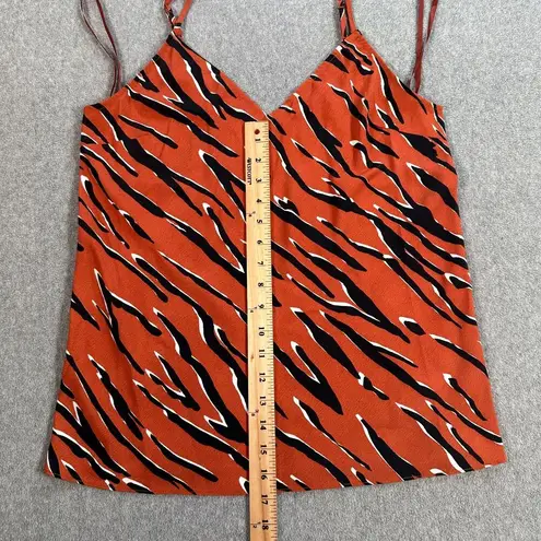 Naked Zebra  Tiger Stripe Cami Top Women's Medium Orange/Black Spaghetti Strap