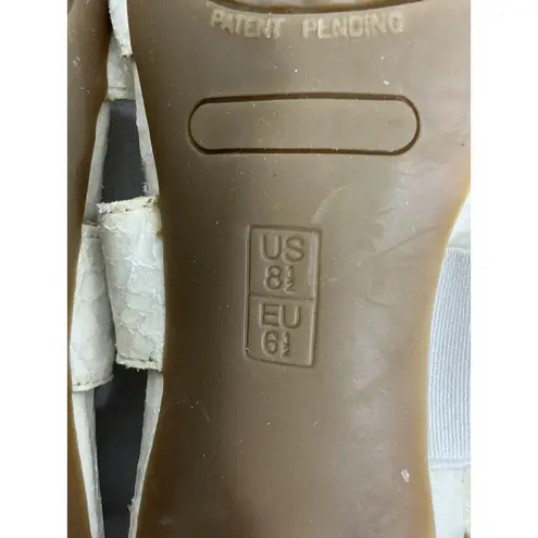 Aerosoles Womans Heel Rest Masquerade 8.5M Cream Fish Scale Strappy Heel Sandals