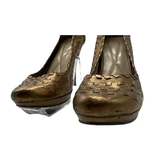 Andrew Geller Golden Goddess Woven Heels Step Up Your Shoe Game