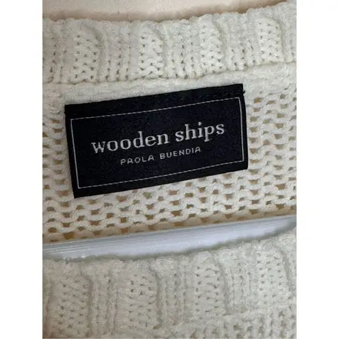 Wooden Ships Happy Hour Cotton Blend Crew Neck Sweater M/L
