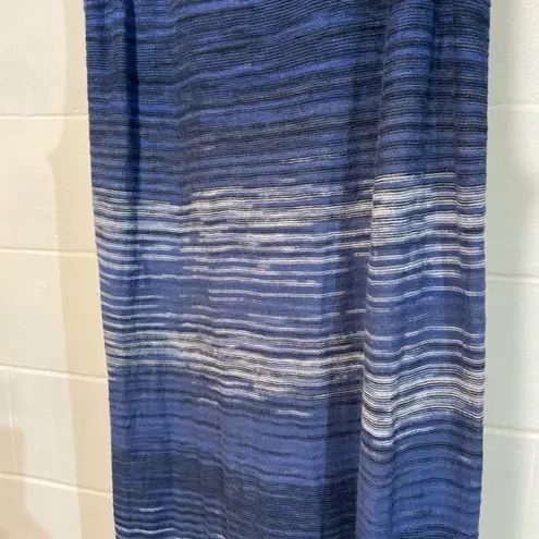 Vince NEW  Striped Cotton Space Dye Maxi Dress LARGE Blue Vacation Loungewear