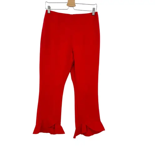 C/MEO COLLECTIVE Forgive Pants Crop Flared High Waist Red Size Medium