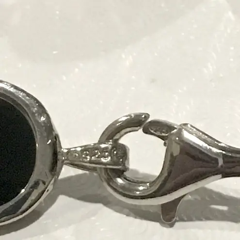 Onyx Black & Sterling Silver Filigree Bracelet