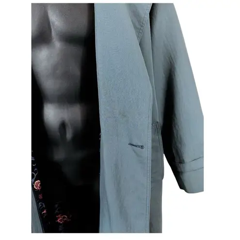 London Fog Vintage 80s Floral-Lined Thinsulate Trench Coat Wn Size12 Reg