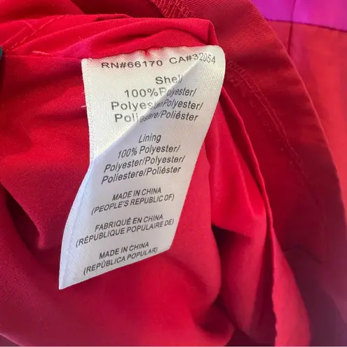 Hutch Serena Pink and Red Colorblock Bow Mini Dress Holiday Party Cocktail