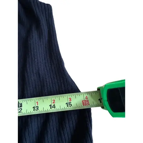 Premise Studio Long Ribbed Black Knit Longline Open front Cardigan Sweater XL