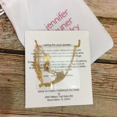 Jennifer Zeuner NEW Double Star Necklace - Gold