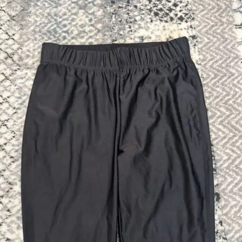 Only Onllina Shiny Pull On Mid Rise Black Leggings Size Medium