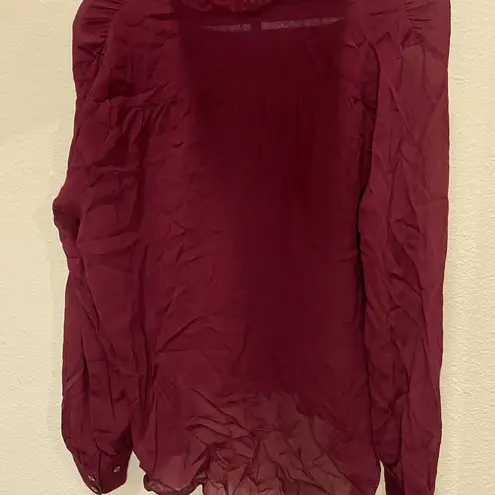 Habitual  maroon drapey layered blouse