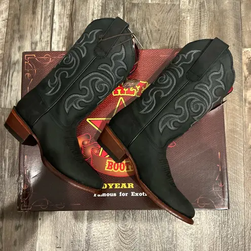 NWT Los Altos Black Leather Western Boots Size 6