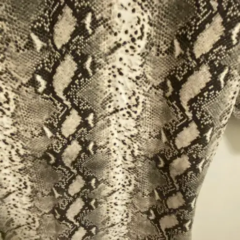 Riley & James Womens Bodycon Mini Dress S Small Snakeskin Print Brown Ivory NWT