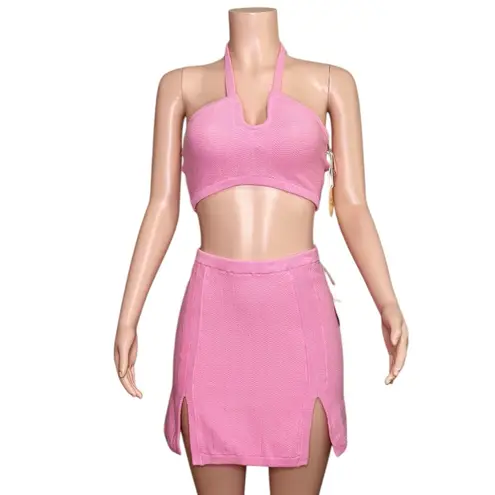 Camila Coelho Set Marlena Top & Marlena Skirt, Pink, Large