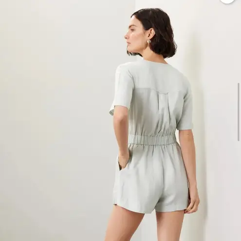 Thakoon Mint Tie Waist Romper 12 Green