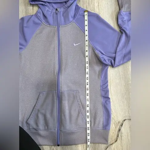 Nike  Women’s Therma Fit Full Zip Hoodie Purple Gray Size M