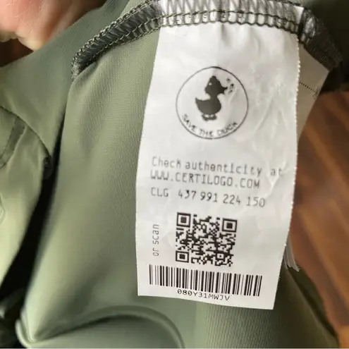 Save the Duck Nylon Rain Jacket Dark Sage Green Size undefined