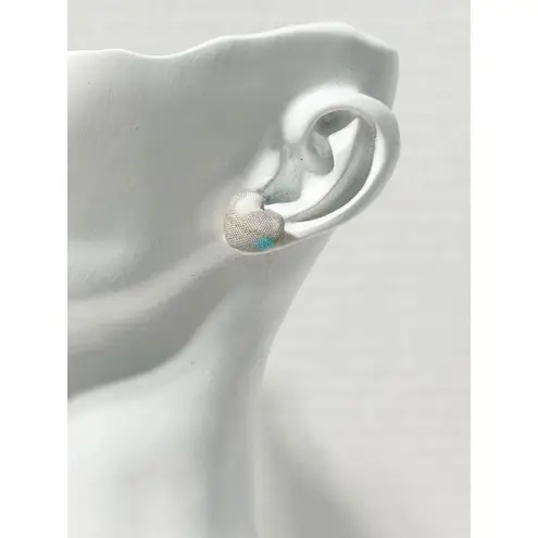 Polka dots & Heart Print Round Star & Heart Shape Fabric Stud Earrings 3 Pairs Red