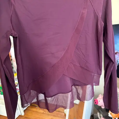 Lululemon  Quick Pace Long Sleeve Dark Adobe Burgundy Size Small/Medium