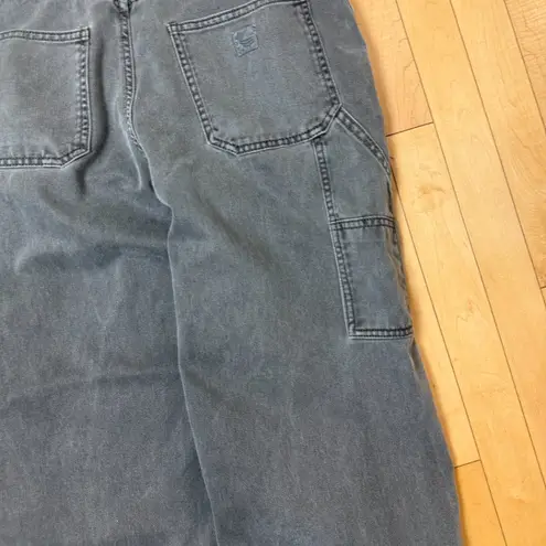 Aritzia TNA Grey Denim Jeans Wide Leg Size 6