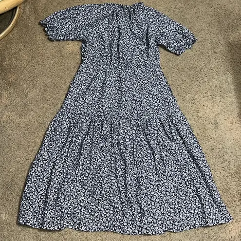 Rebecca Taylor La Vie Willow Bud Prairie Cottagecore Midi Dress Large