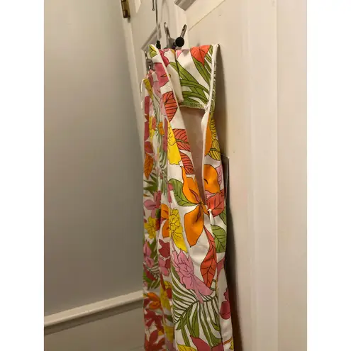 Brand New Briggs Women's Size 6P Petite White Pink Floral Cropped Pants