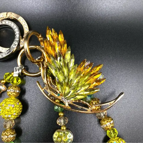 Handmade 💚💛Luxury Bag Charm / Phone Chain /Keychain Colorful Rhinestone Crystal Butterfly