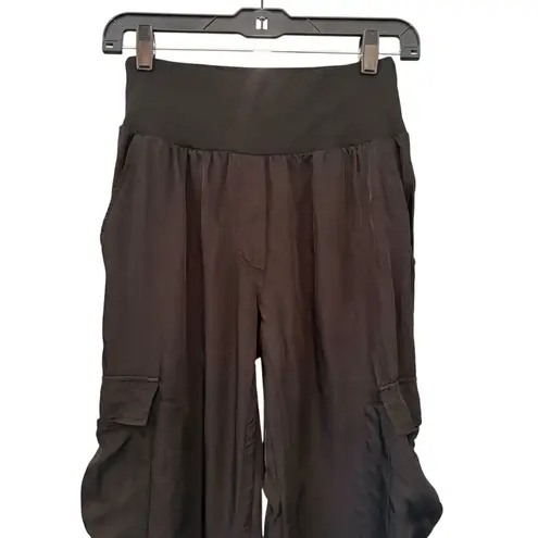 Cinq a Sept Giles Cargo Silky High Rise Jogger Black Pull On Pant, Sz XS