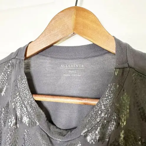 ALL SAINTS Size S Hex Top Tunic Mini Dress Scoop Snakeskin Abstract Print